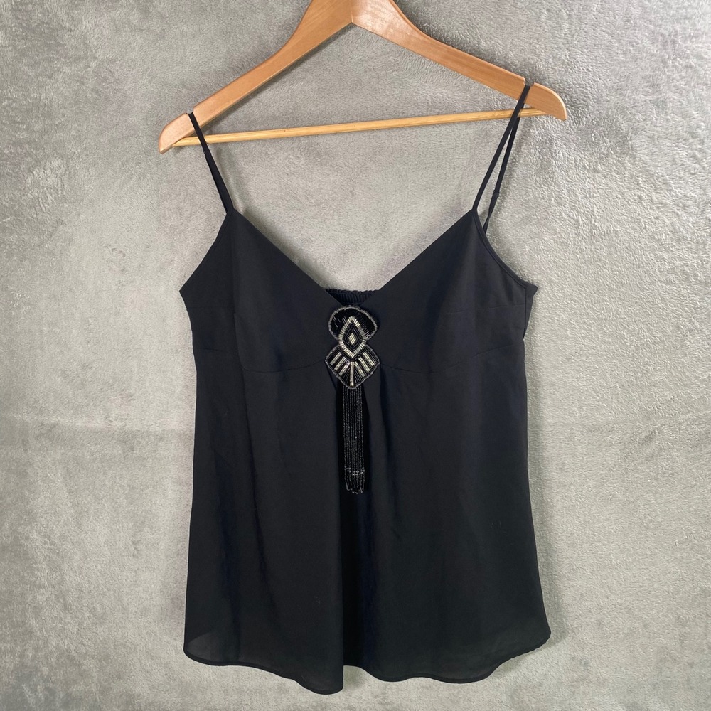 Y2k Babydoll Cami Top Womens Size‎ 12 Beaded Whimsigoth Fairy Grunge Going Out - Picture 2 of 6